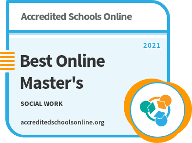 Best Online Master's in Social Work badge